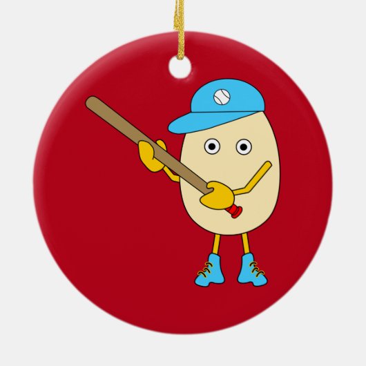Egghead Baseball Egghead Ceramic Ornament セラミックオーナメント (裏面)