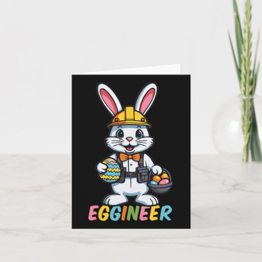 Eggineerエンジニアイースターおもしろいデイ男性女性イースト カード (正面)