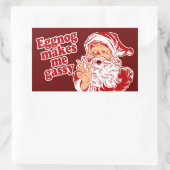 Eggnogがサンタ・ガッシーを演出 長方形シール (バッグ)
