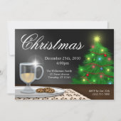 EggnogとCookieクリスマス招待状 招待状 (正面)