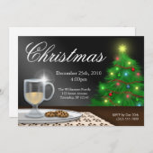 EggnogとCookieクリスマス招待状 招待状 (正面/裏面)