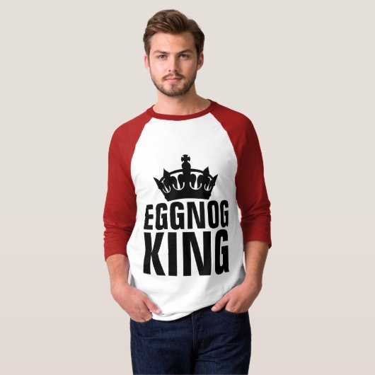 EGGNOG KING、メンおもしろいズ・クリスマスTシャツ Tシャツ (正面フル)