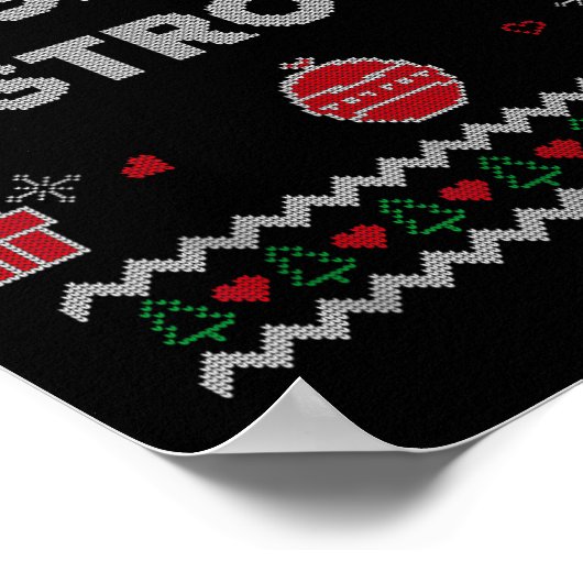 Eggnog Lover Funny Ugly Christmas Style Xmas Gift  ポスター (角)