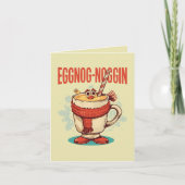 Eggnog-noggin – Funny Christmas Eggnog Pun  カード (正面)