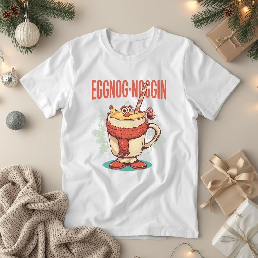 Eggnog-noggin – Funny Christmas Eggnog Pun  トライブレンドＴシャツ