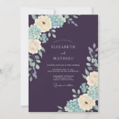 Eggplant Bountiful Winter Wedding 招待状 (正面)