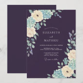 Eggplant Bountiful Winter Wedding 招待状 (正面/裏面)