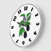 Eggplant Clock ラージ壁時計 (傾斜)