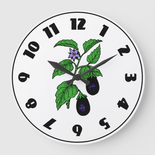 Eggplant Clock ラージ壁時計 (正面)