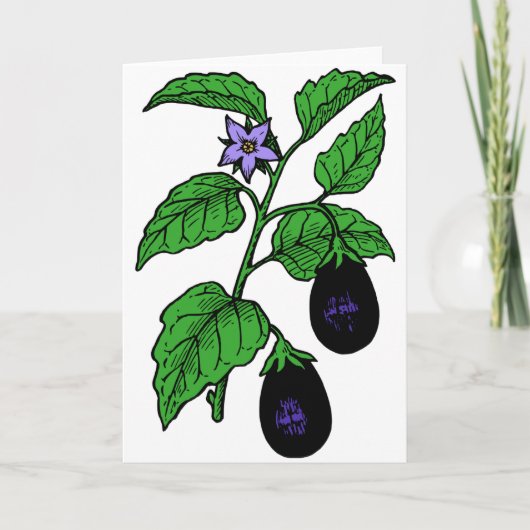 Eggplant Greeting Cards カード (正面)