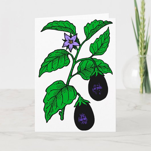 Eggplant Greeting Cards カード