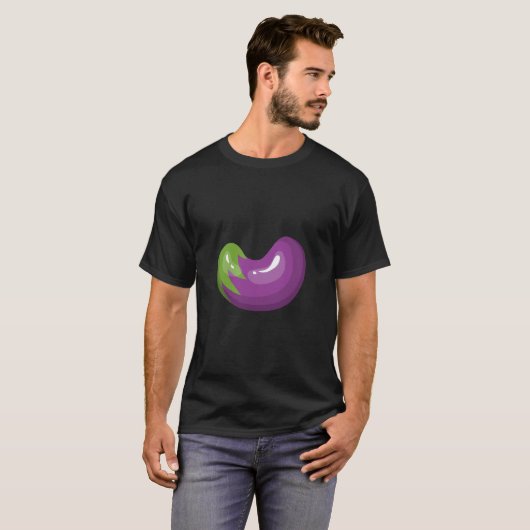 Eggplant Is Life Fun Graphic Vegetable Tシャツ (正面フル)