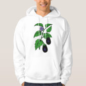 Eggplant Mens Hoodie パーカ (正面)