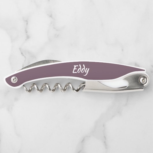 Eggplant Personalized Wedding Best Man ソムリエナイフ (裏面)