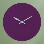 Eggplant Purple Solid Color  ラージ壁時計<br><div class="desc">Eggplant Purple Solid Color</div>