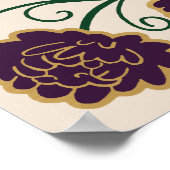 Eggplant Sword Shield Fantasy Wedding Welcome Sign ポスター (角)