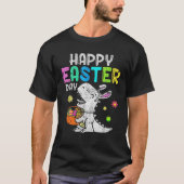 Eggs Basket Bunny T Rex Dinosaur Funny Easter S Bo Tシャツ (正面)