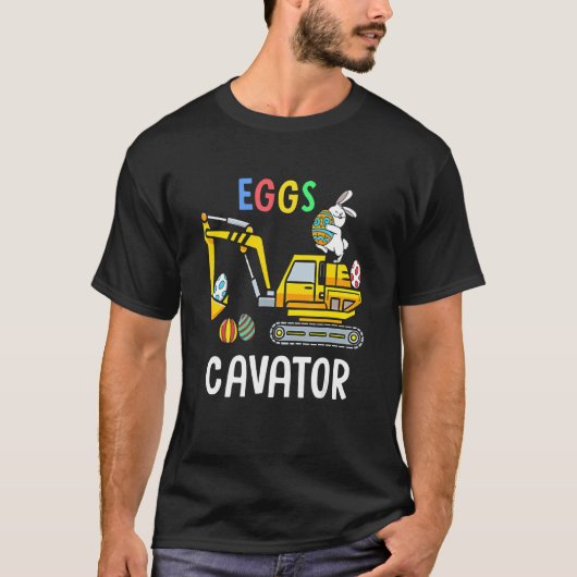 Eggs Cavator Happy Easter Bunny Cute Boys Girls Ki Tシャツ (正面)