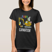 Eggs Cavator Happy Easter Bunny Cute Boys Girls Ki Tシャツ (正面)