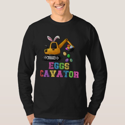 Eggs Cavator Hoppy Easter Day Rabbit Bunny Kids  1 Tシャツ (正面)
