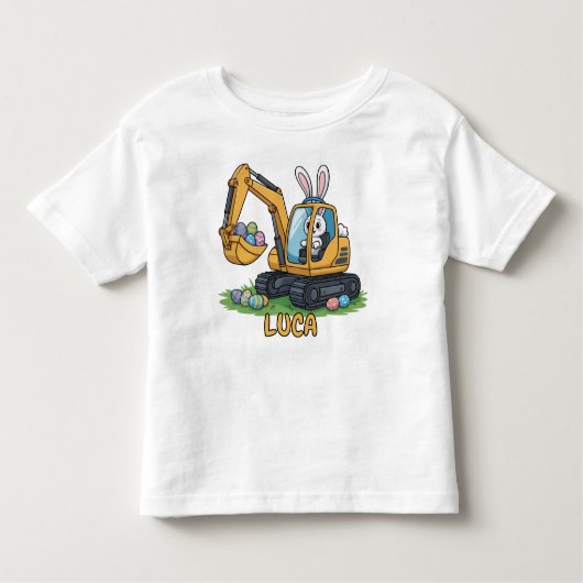 Eggs-Cavator Toddler Easter Egg T-Shirt トドラーTシャツ (正面)