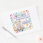 Eggs-cuse Me – イースターの健康紹介気に スクエアシール (封筒)