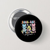 Eggs Ray Visionハッピーイースター日X線技術者R 缶バッジ (正面&裏面)