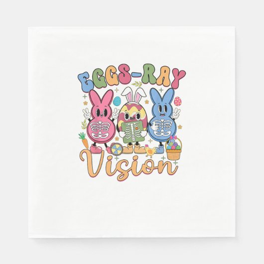 Eggs Ray Vision Happy Easter Day Xray Technician R スタンダードランチョンナプキン (正面)
