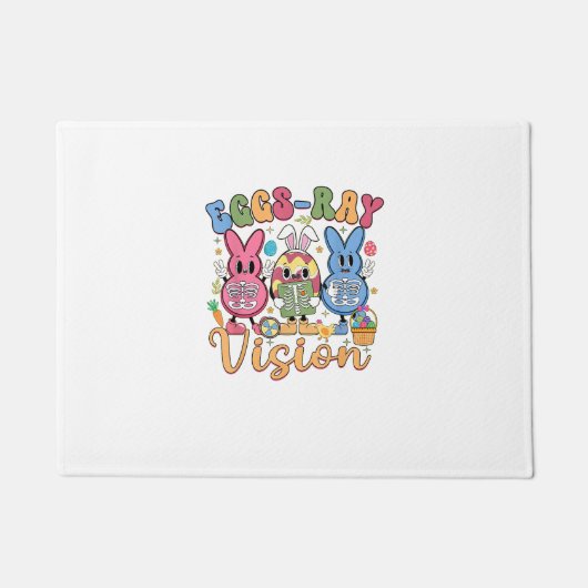 Eggs Ray Vision Happy Easter Day Xray Technician R ドアマット (正面)