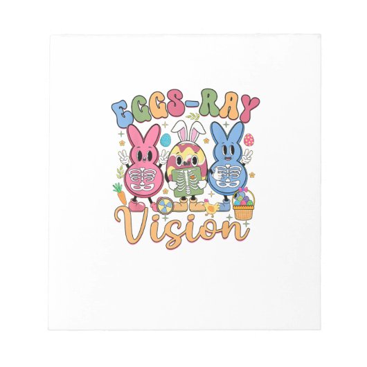 Eggs Ray Vision Happy Easter Day Xray Technician R ノートパッド (正面)