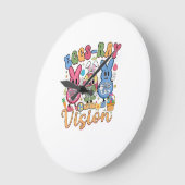 Eggs Ray Vision Happy Easter Day Xray Technician R ラージ壁時計 (傾斜)