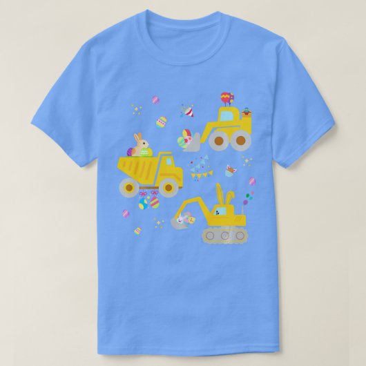 EggsCavatorショベル狩りEgg Easterコンストラクト Tシャツ (デザイン正面)