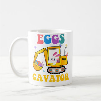 Eggscavator Easter Day Excavator Hunting Egg Bunny コーヒーマグカップ
