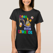 EggsCavator Happy Easter Funny Excavator Hunting E Tシャツ (正面)