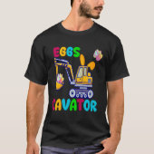 EggsCavator Happy Easter Funny Excavator Hunting E Tシャツ (正面)