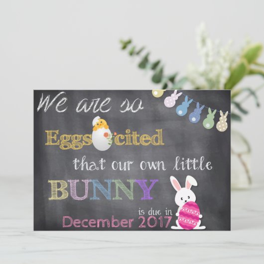 Eggscitedイースターの妊娠は発表を明らかにします シーズンカード (スタンド正面)