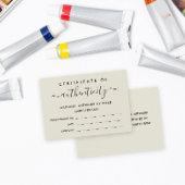 Eggshell Brownスクリプトの真正性証明書