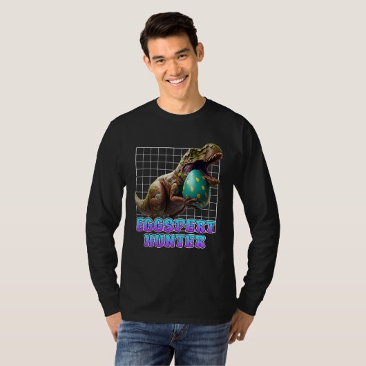 Eggspert Easter Eggs Hunt Dinosaur Easter Bunnies  Tシャツ (正面フル)