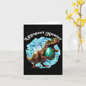 Eggspert Hunter Easter Egg Hunting Illustration カード (黄色い花)