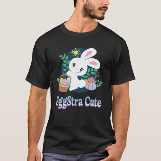 EggStraかわいいイースターパンことわざイースターバニー卵G Tシャツ (正面)