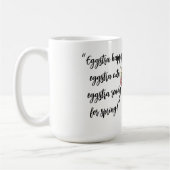 Eggstra Happy Easter Art with Customizable Name コーヒーマグカップ (左)