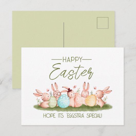 Eggstra Special! Happy Easter ポストカード (正面/裏面)
