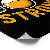 Eggstra Strong Funny Egg Protein Bodybuilding Pun  ポスター (角)