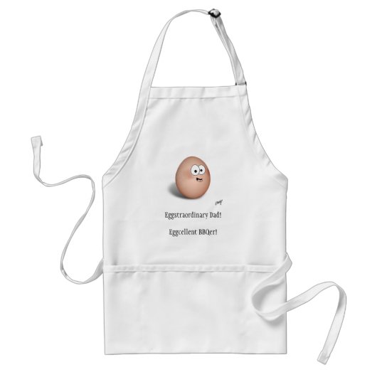 Eggstraordinaryのパパ! Eggcellent BBQer! スタンダードエプロン (正面)