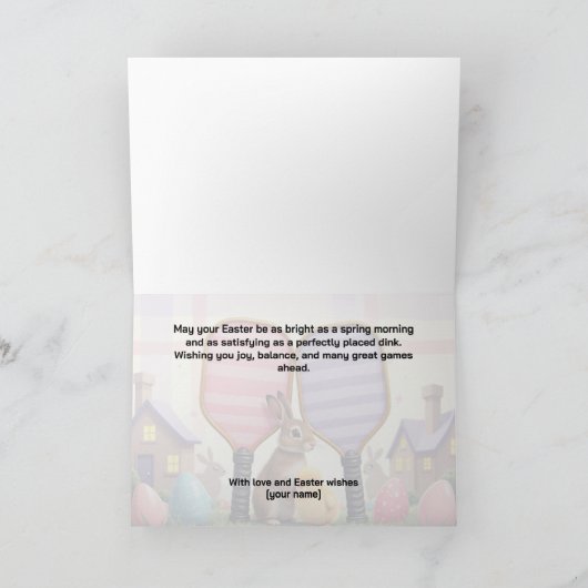 Eggstraordinary Pickleball Easter シーズンカード (内部)