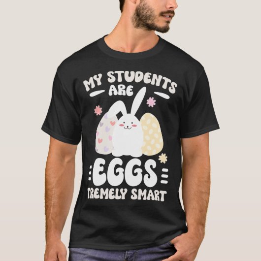 Eggstremely Smart Teacher Easter Bunny Teaching Ea Tシャツ (正面)