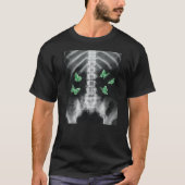 Egirl Xray Skeleton Green Butterfly Harajuku Dark  Tシャツ (正面)