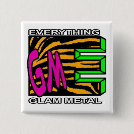 EGMオレンジタイガーストライプロゴ四角ボタン 缶バッジ