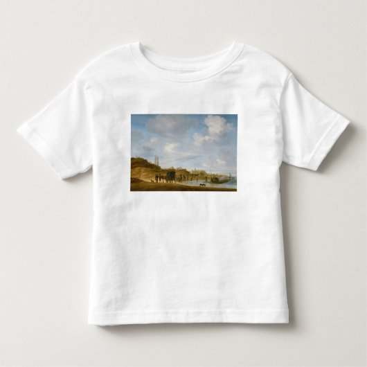 Egmond-an-Zeeのビーチ トドラーTシャツ (正面)