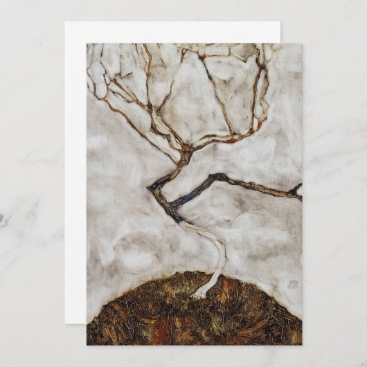 Egon Schieleによる晩秋の小さな木 (正面/裏面)